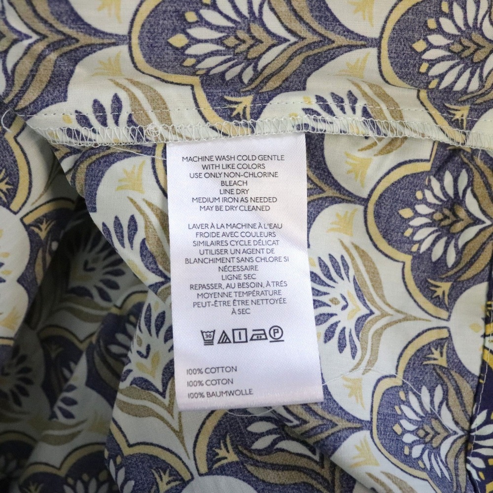 NWT‎ Anthropologie Somerset Mini Dress Blue Khaki Print Large - Picture 9 of 9